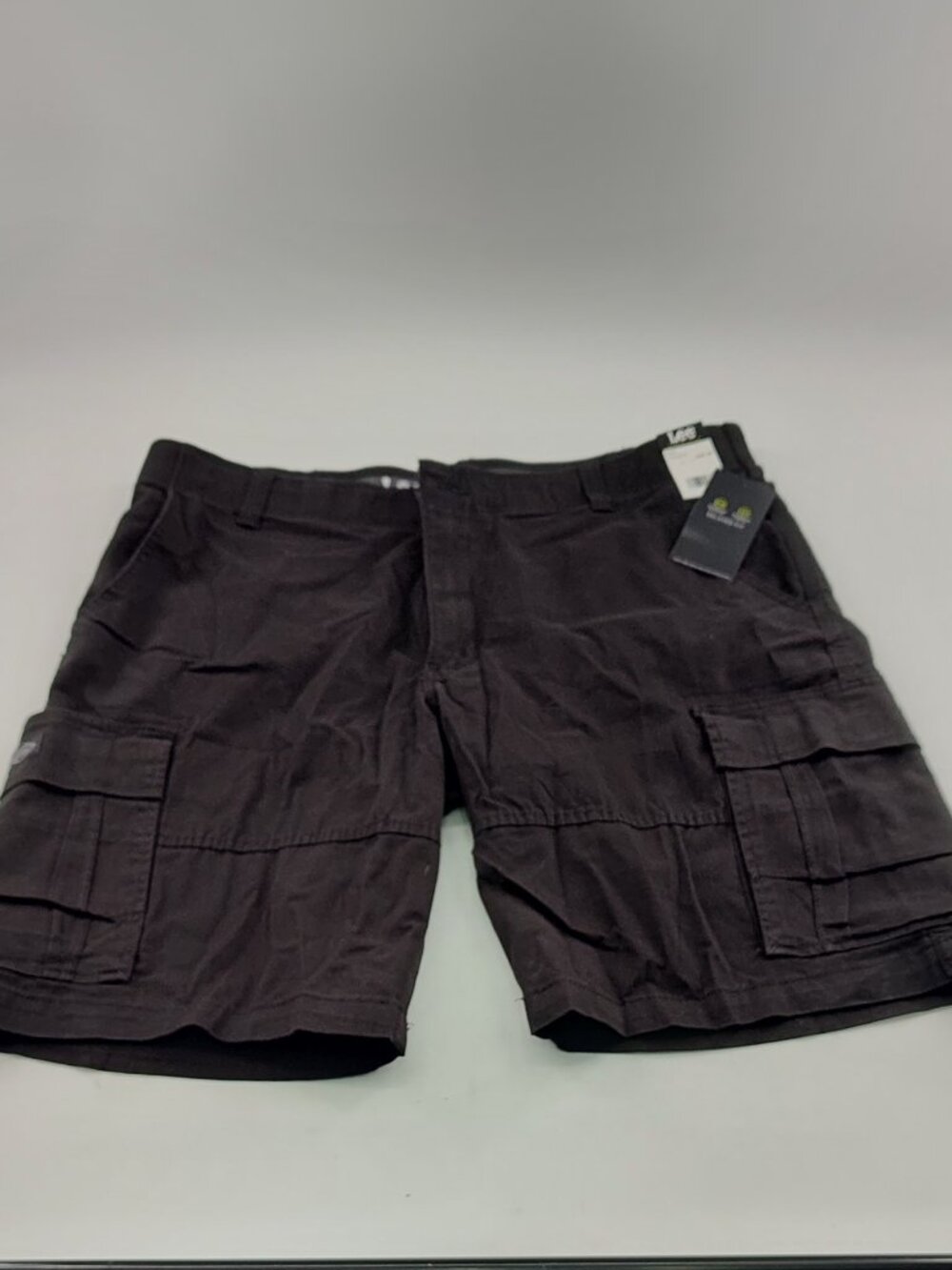 Men's Lee Extreme Motion Cargo Shorts Black Size 38 Waist             P#639@CMK